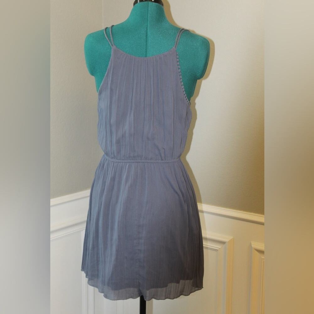 Abercrombie & Fitch Dress Charcoal Blue Keyhole Double Strap Mini Women XS
